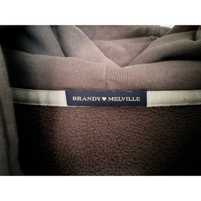 Brandy Melville Brown Zip Hoodie One Size - product photo 3