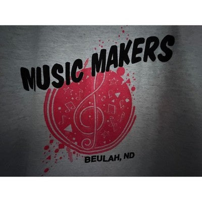 Screen Stars Best Single Stitch Music Makers Beulah ND Graphic Tee Mens Med Gray - product photo 4