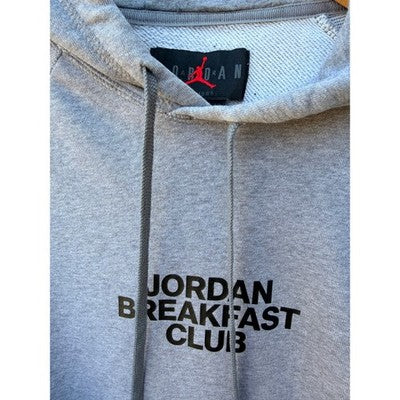 Jordan Breakfast Club Hoodie Mens Medium Gray Pullover Jumpman Sweatshirt - product photo 4