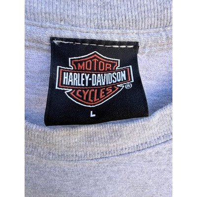 Harley Davidson Sturgis 2002 T Shirt Mens L Gray Biker Motorcycle Rally Graphic - product photo 3