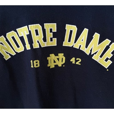Champion Notre Dame Sweatshirt Mens Medium Navy Blue Crewneck NCAA - product photo 4
