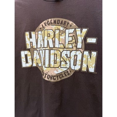Harley Davidson Graphic T Shirt Mens XL Brown Emerald Coast Ft Walton Beach - product photo 4