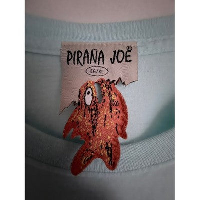 Pirana Joe Cozumel Mexico Fish Graphic T Shirt Mens XL Light Blue - product photo 3