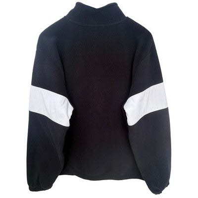 Fila Quarter Zip Fleece Pullover Mens XXL Black Colorblock Spell Out Jacket - product photo 2