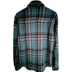 Billabong Adventure Division Fleece Shirt Jacket Mens Medium Green Plaid - product photo 2
