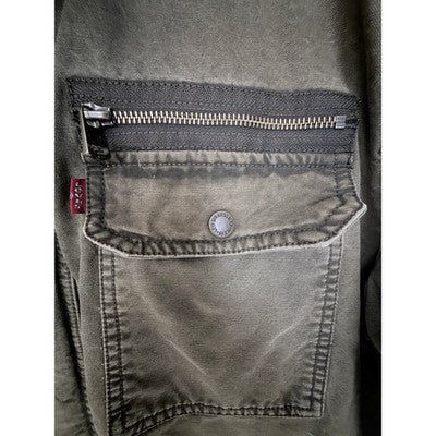 Levi Strauss Military Field Jacket Men Large Olive Green Cotton Full Zip Utility - product photo 5
