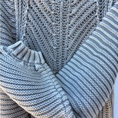 Free People Chunky Knit Sweater Womens S Gray - product photo 5