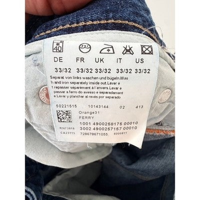 Hugo Boss Orange Ferry Mens 33x32 Regular Fit Blue Jeans - product photo 3