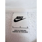 Nike Full Zip Hoodie Mens Large White Fleece Sweatshirt Swoosh Y2K - product photo 3