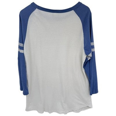 Seattle Seahawks Raglan Shirt Womens Large Blue White NFL Football Tee - product photo 2