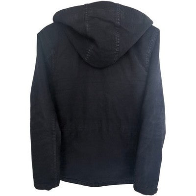 Obey Hooded Field Jacket Mens Medium Black Sherpa Lined Military Utility Coat - product photo 2