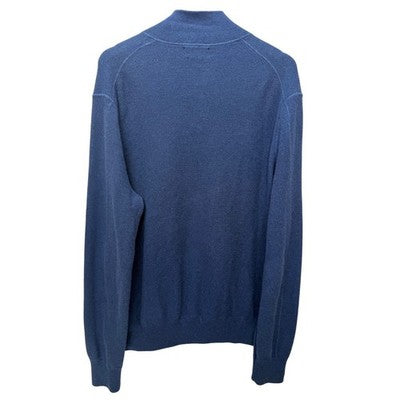 Polo Ralph Lauren Full Zip Sweater Mens XL Blue Pima Cotton Knit Jacket - product photo 2