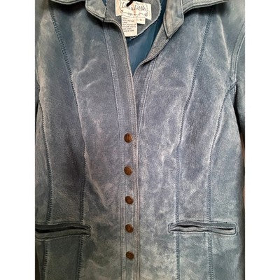 Lisa K Little Blue Leather Jacket - product photo 4
