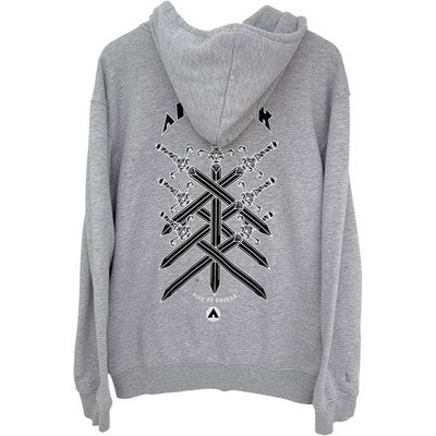 Airwalk Zip Hoodie Mens Large Gray Graphic Full Zip Sweatshirt - product photo 2