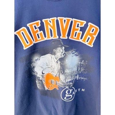 Garth Brooks Denver T Shirt Mens Large Blue Stadium Tour Graphic - product photo 4