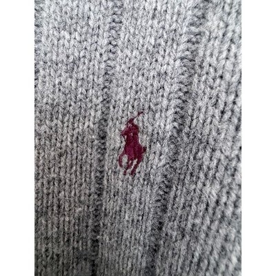 Polo Ralph Lauren Lambswool Sweater Mens XL Gray Rib Knit - product photo 5