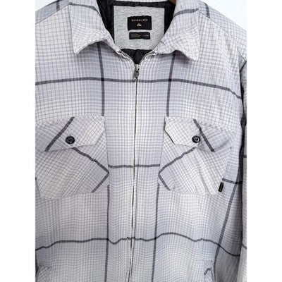 Quiksilver Plaid Quilted Jacket Mens Large - product photo 4