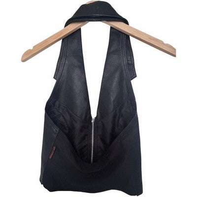 Hot Leathers Leather Vest Womens Large Black Biker - product photo 2