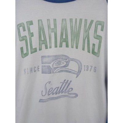 Seattle Seahawks Raglan Shirt Womens Large Blue White NFL Football Tee - product photo 4