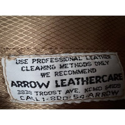 Johnston & Murphy Leather Jacket Mens 40 Brown Full Zip Snap Front Casual Coat - product photo 6