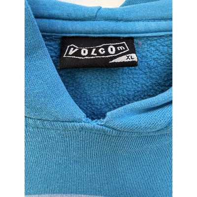 Volcom Pullover Hoodie Mens XL Blue Graphic Skate Surf Streetwear Sweatshirt - product photo 3