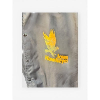 vintage 80s Iowa Hawkeyes black windbreaker size XL fits L - product photo 3