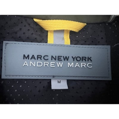 Andrew Marc Jacket Mens Medium Olive Green Full Zip Hooded Coat - product photo 4