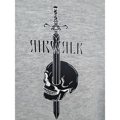 Airwalk Zip Hoodie Mens Large Gray Graphic Full Zip Sweatshirt - product photo 4