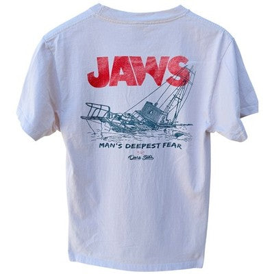 Jaws Dark Seas T Shirt Mens Small White Graphic Movie - product photo 2