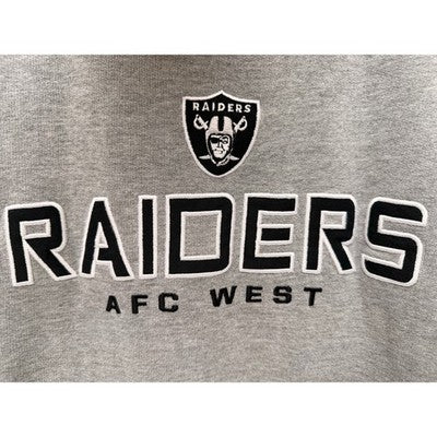 Las Vegas Raiders Hoodie Mens Large Gray NFL Team Apparel AFC West Pullover - product photo 4