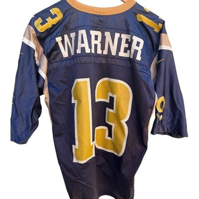 Vintage St Louis Rams Kurt Warner #13 Nike Team NFL Jersey Mens M - product photo 2