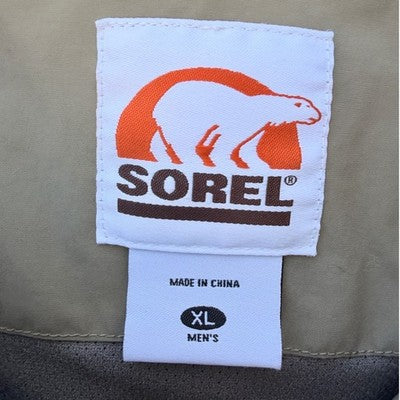 Sorel Hooded Jacket Mens XL Tan Gray Outdoor Coat - product photo 3
