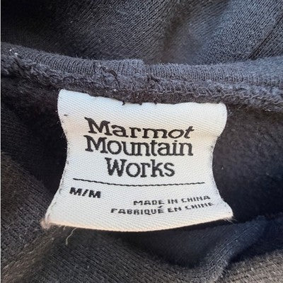 Marmot Mountain Works Hoodie Mens Medium Black Graphic Logo Pullover - product photo 3