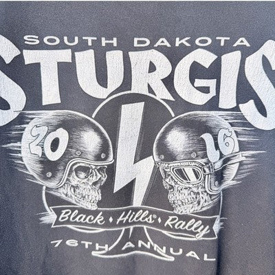 Sturgis Motorcycle Rally Graphic T Shirt Mens XL Black South Dakota Biker Tee - product photo 3