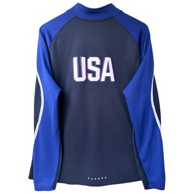 Nike Team USA Track Jacket Mens Large Navy Blue Full Zip Olympic Zip Up - product photo 2