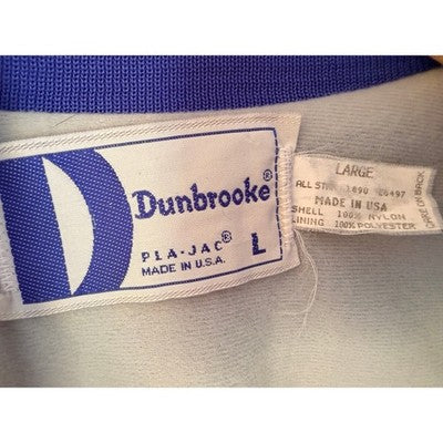 Walmart Dunbrooke Satin Jacket Mens Large Blue Snap Front Made USA Vintage - product photo 3