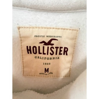 Hollister California White Spellout Hoodie Mens Medium - product photo 3