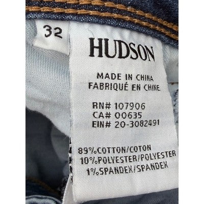 Hudson Jeans Mens 32 Blue Bootcut Stretch Denim Pants Flap Pocket - product photo 3