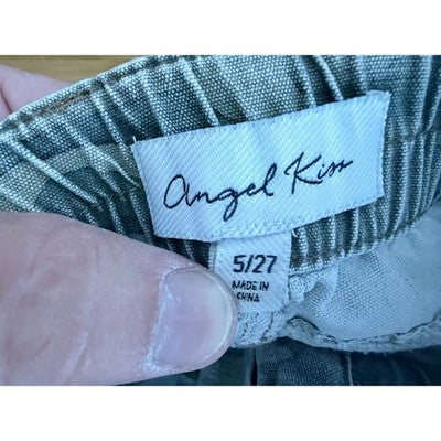 Y2K Camo Cargo Pants Womens 5 27 Wide Leg Baggy Utility Streetwear - product photo 3