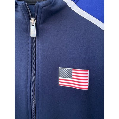 Nike Team USA Track Jacket Mens Large Navy Blue Full Zip Olympic Zip Up - product photo 4