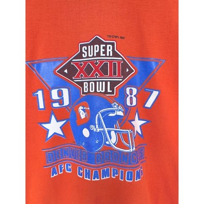 Denver Broncos Super Bowl XXII 1987 Sweatshirt XL MEN Logo 7 NFL Crewneck VNTG - product photo 4