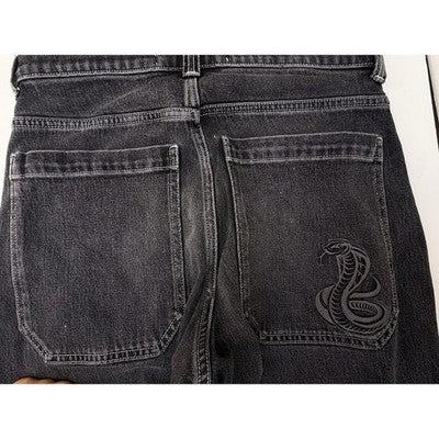 Hollister Baggy Skater Jeans Womens 29x30 Black Wash Cobra Pocket Denim - product photo 3