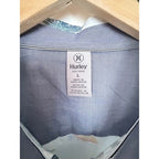 Hurley Hawaiian Shirt Mens Large White Tropical Palm Tree Short Sleeve Button Up - product photo 3