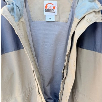 Sorel Hooded Jacket Mens XL Tan Gray Outdoor Coat - product photo 5