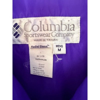 Columbia Sportswear Jacket Mens Medium Green Purple Colorblock Zip Outdoor - product photo 3