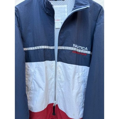 Nautica Competition Jacket Mens L Colorblock Windbreaker Vintage 90s Full Zip - product photo 5