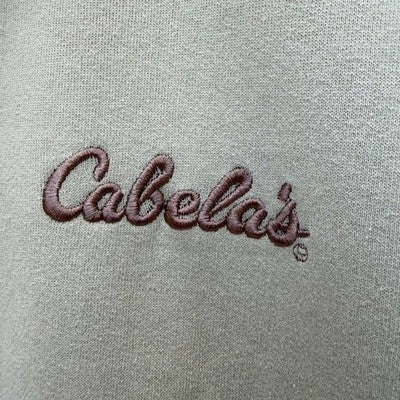 Cabelas Sweatshirt Mens XL Beige Full Zip Embroidered Logo - product photo 4