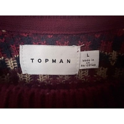Topman Chevron Knit Sweater Mens Large - product photo 3