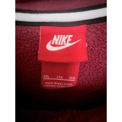 Nike Sportswear Hoodie Mens 2XL Red Black White Distressed Pullover Sweatshirt - product photo 3