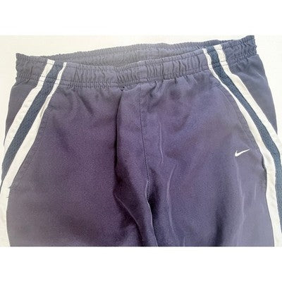 Nike Track Pants Mens Large Navy White Y2K Athletic Windbreaker Pants - product photo 4